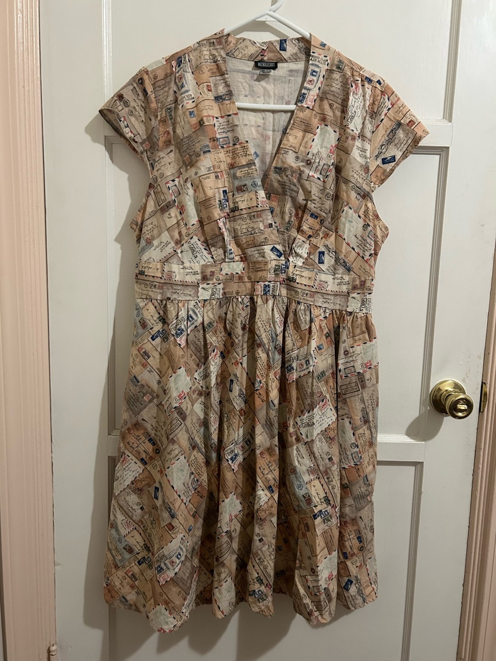Retrolicious Vintage Mail Letters Print Dress